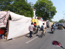 Juna Bazaar Shops and Showing Part of Road Used