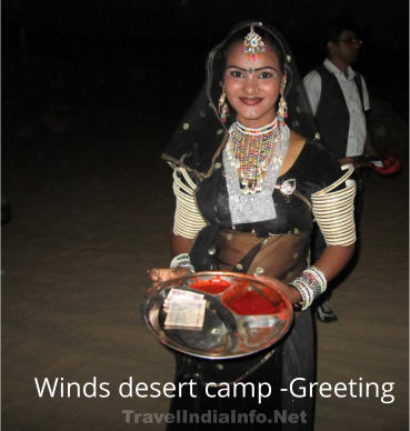 Winds Desert Camp Jaisalmer Welcoming Hostess