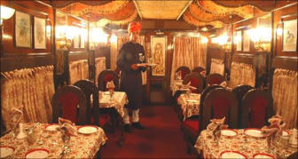 luxury train dinning room