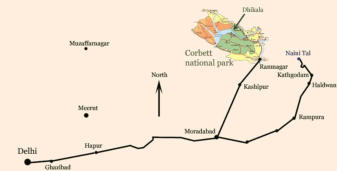 Corbett National Park Area Map